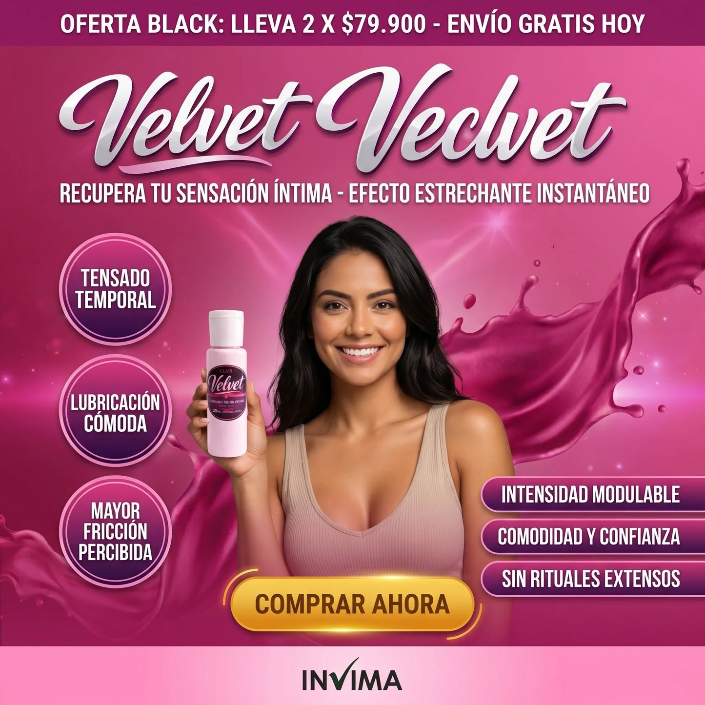 ESTRECHANTE VELVET OFERTA MADRES 2 X 1